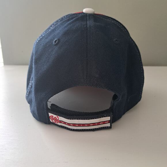 Washington Nationals MLB '47 Brand Adjustable Logo Hat Red White Blue - Picture 2 of 11